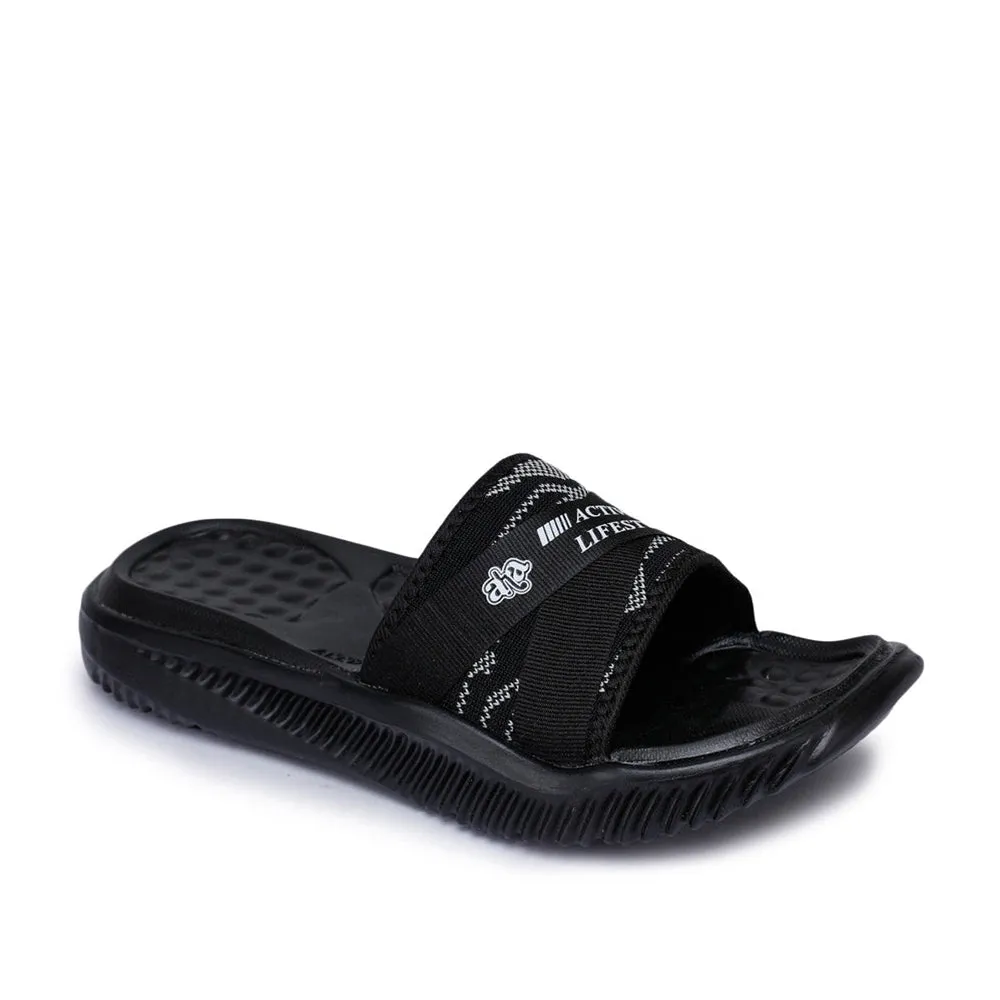 A-HA By Liberty Black Slides For Men STAMINA-11