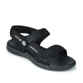 A-HA Casual Black Sandals For Men IMPACT-8 By Liberty