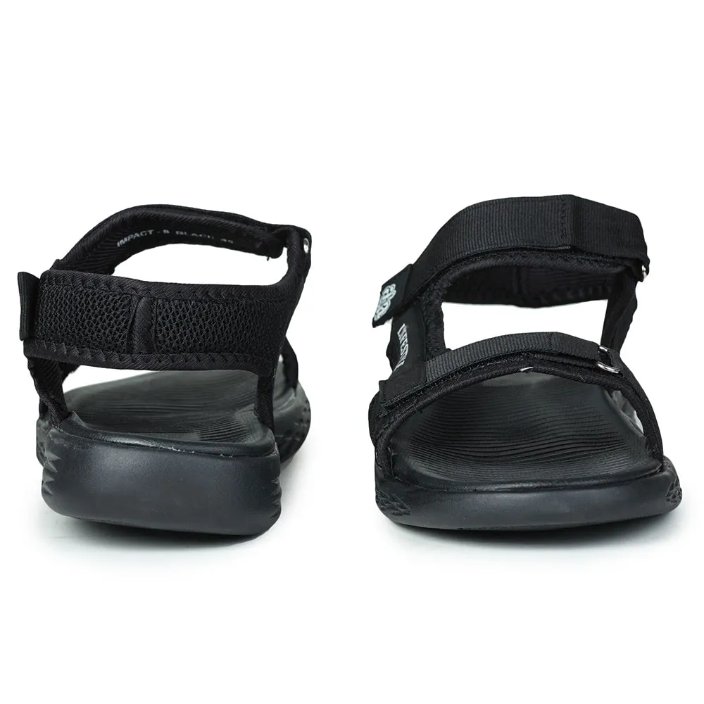 A-HA Casual Black Sandals For Men IMPACT-8 By Liberty