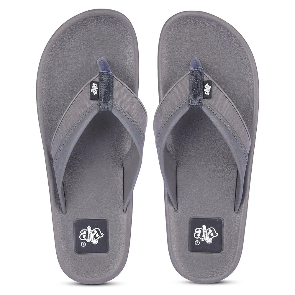 A-HA Casual Grey Flip Flops For Men ANCO-03 By Liberty