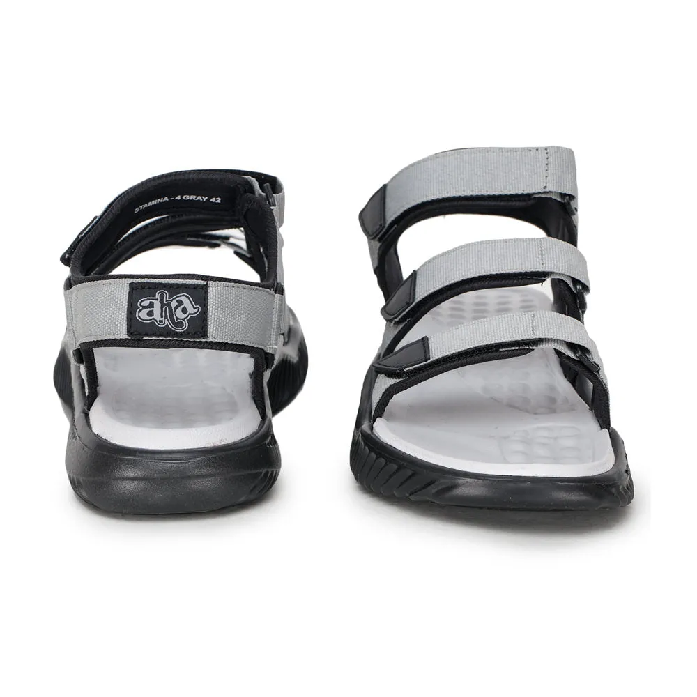 A-HA Casual Grey Sandals For Men STAMINA-4 By Liberty