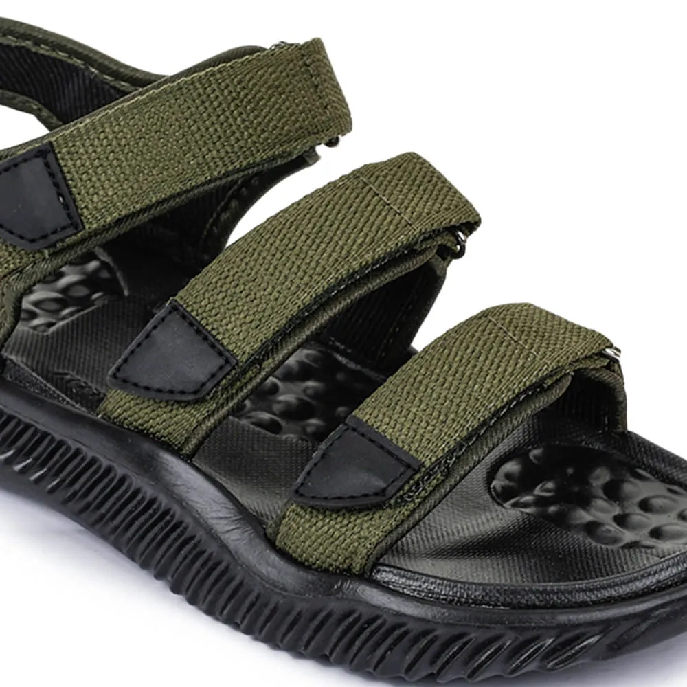 A-HA Casual Olive Green Sandals For Men STAMINA-4E By Liberty