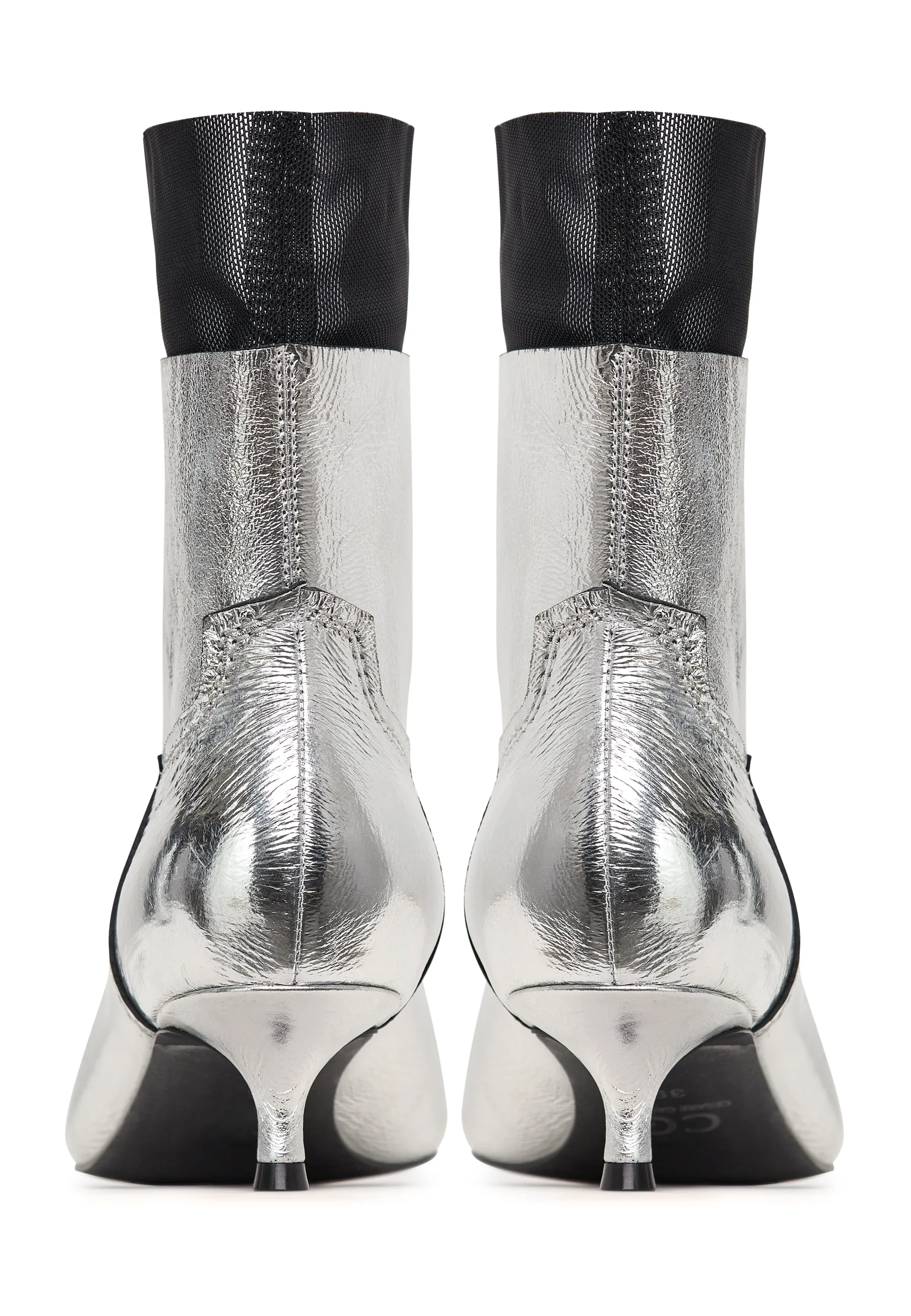 Ankle Boots with Kitten Heel Rhodopis - Metallic Silver