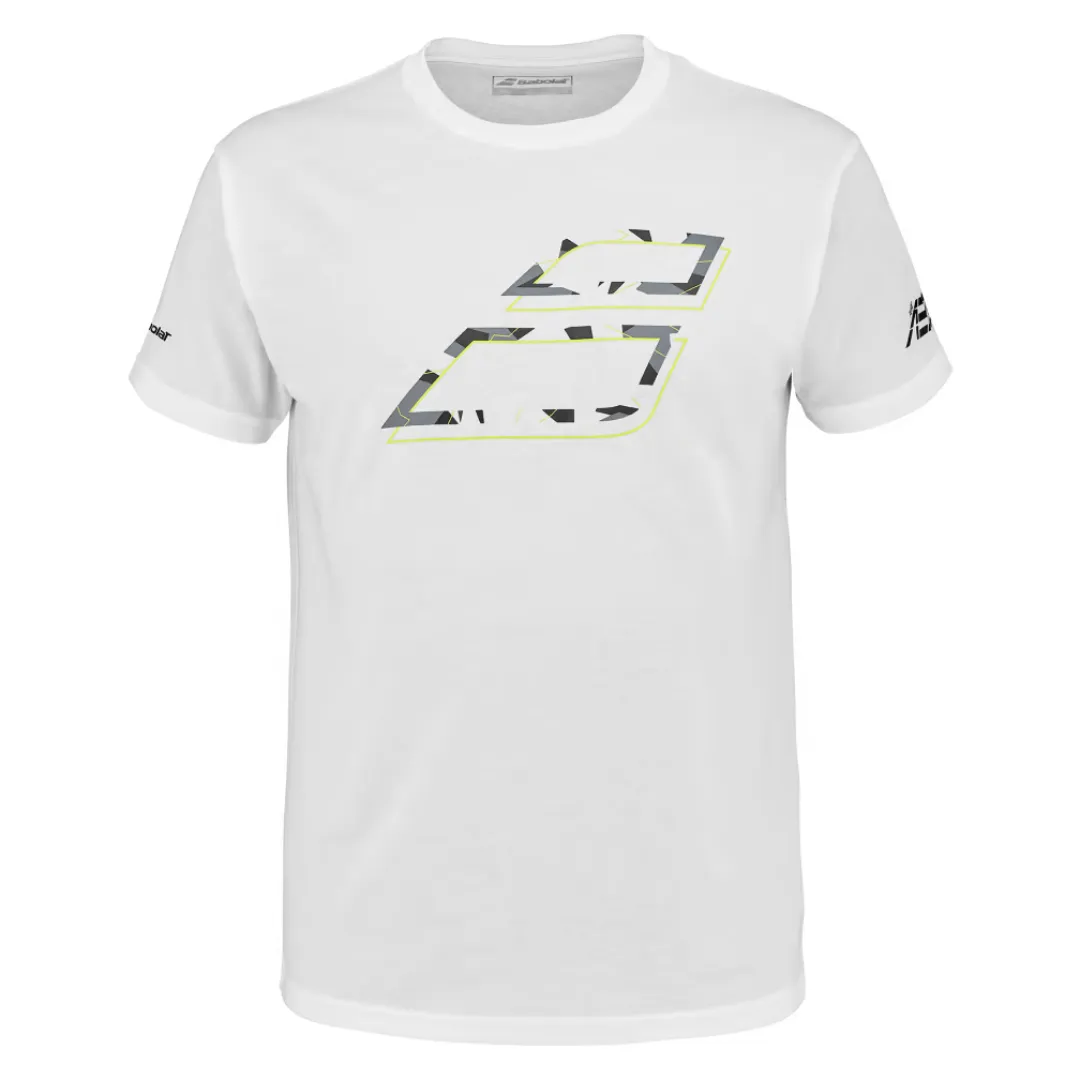 Babolat Aero Cotton Men Tee - White/White