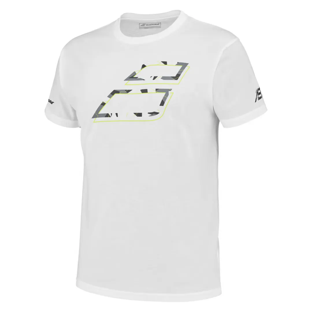 Babolat Aero Cotton Men Tee - White/White