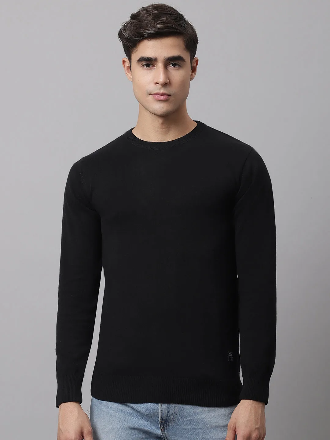 Cantabil  Men Black Sweater