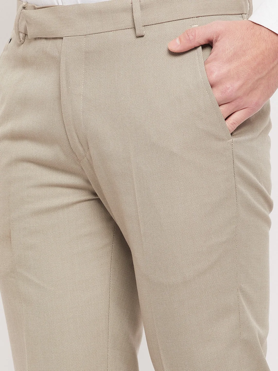 Cantabil  Men Fawn Trouser