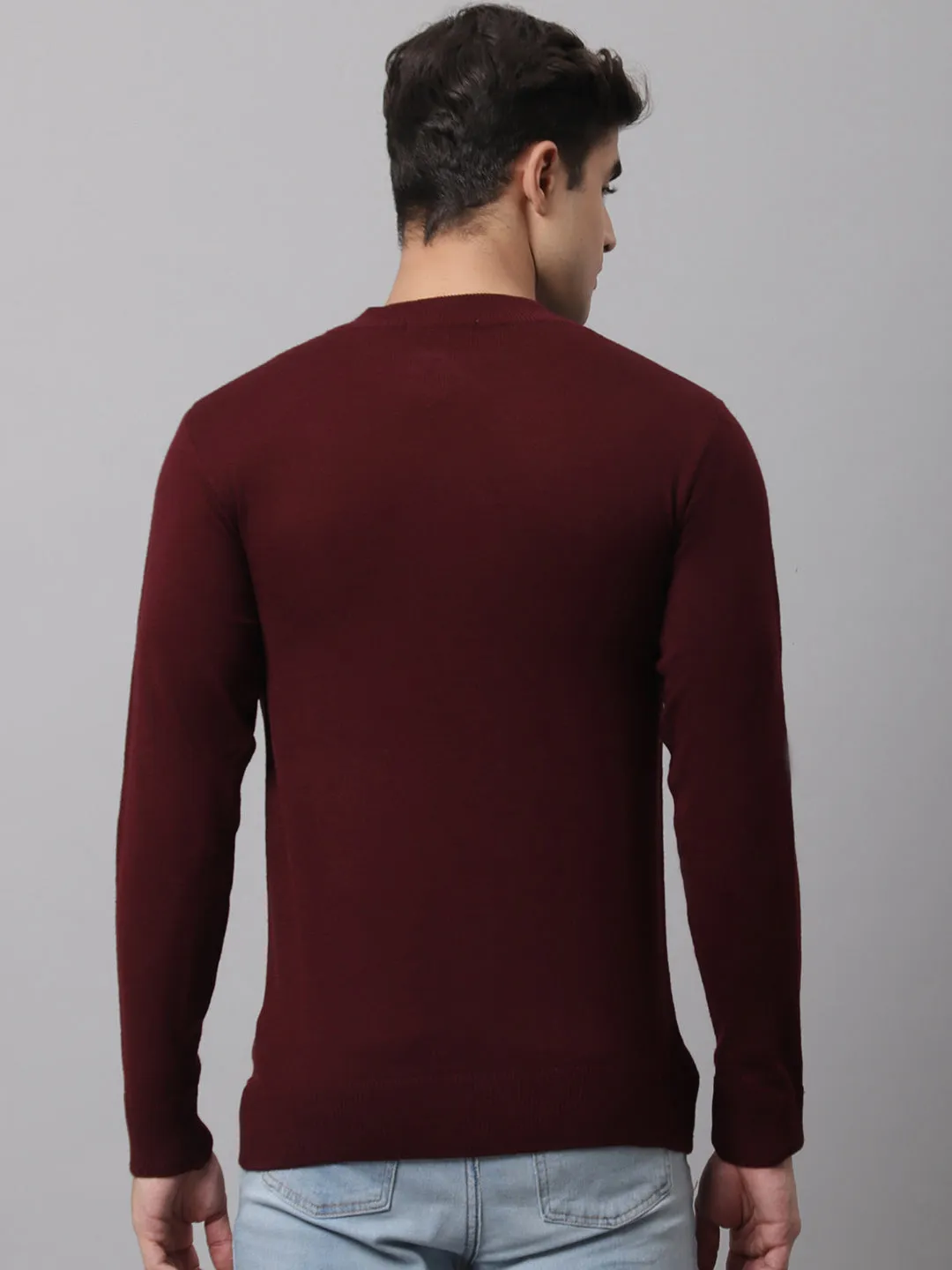 Cantabil  Men Maroon Sweater