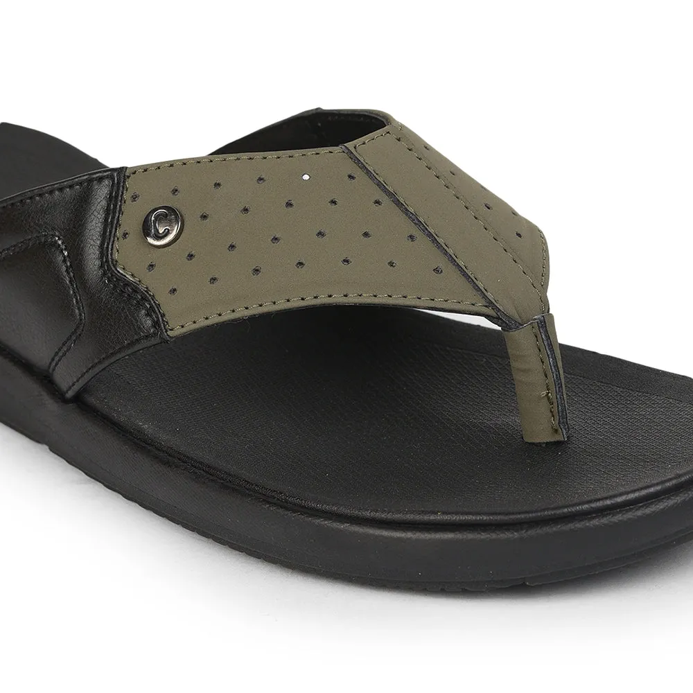 Coolers By Liberty LPM-436 Casual Olive Green Slippers & Flip-Flop For Men