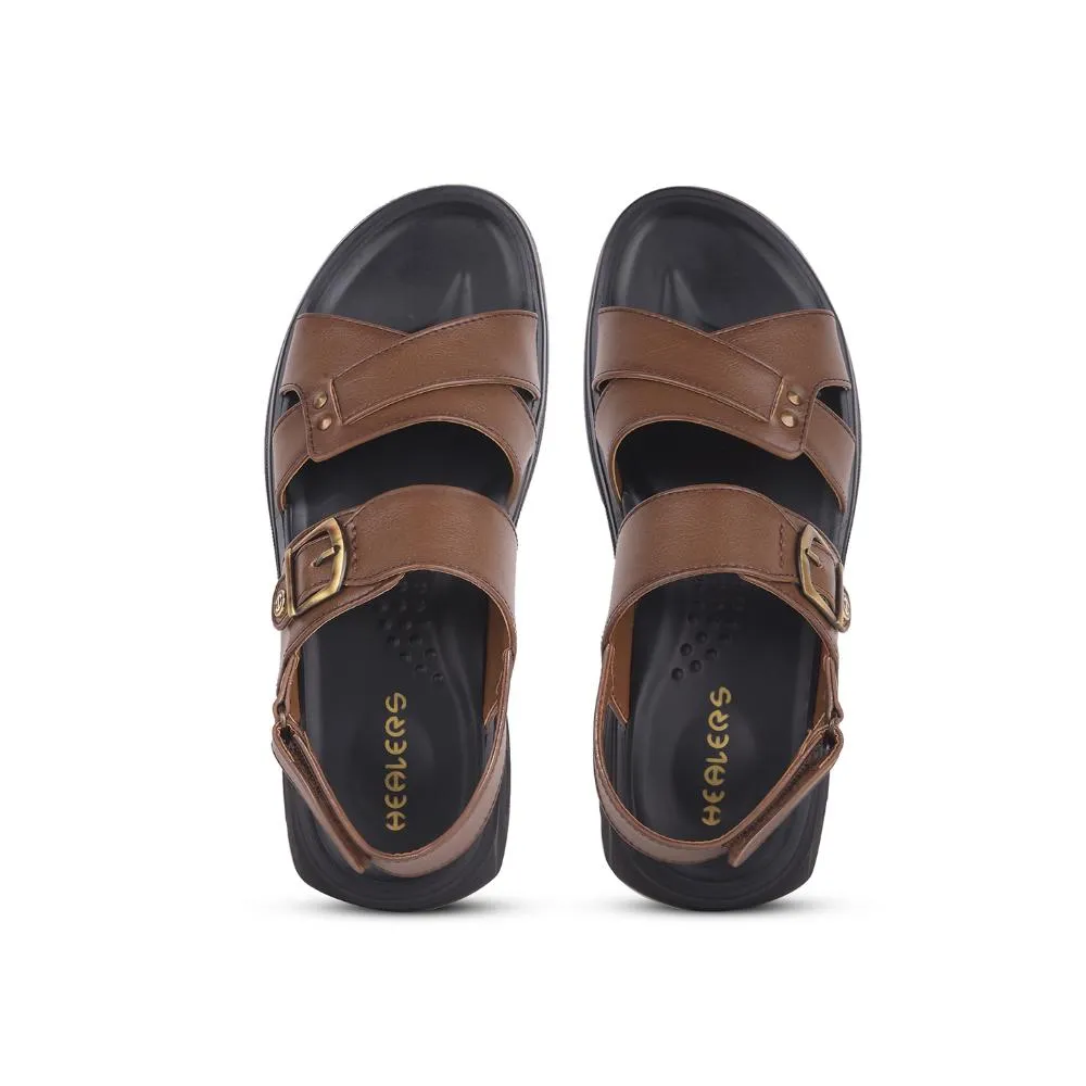 Coolers By Liberty WILFRED-1 Mens Tan Formal Sandal