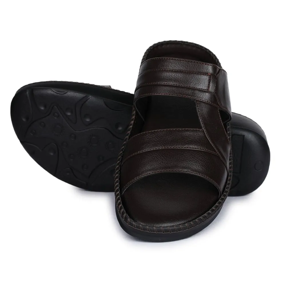 Coolers Casual (Brown) Slippers For Men K2-01 By Liberty