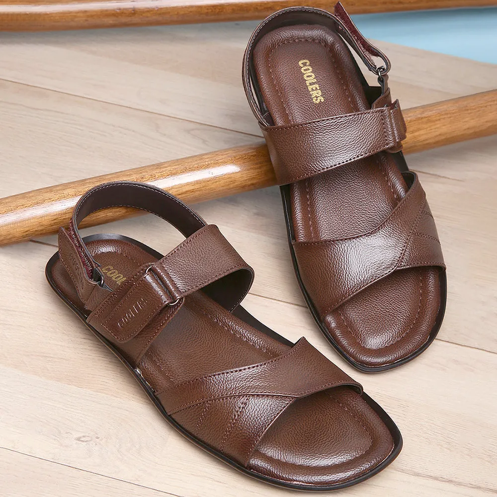 Coolers Formal (Brown) Sandals For Men LAF-202N By Liberty