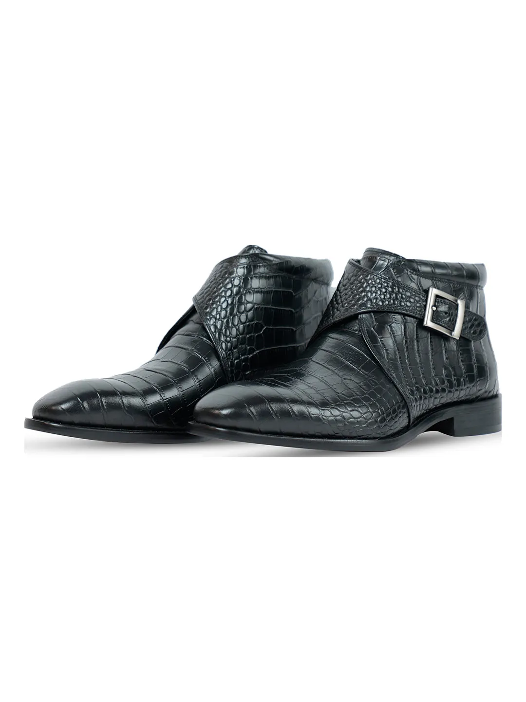 Davidoff Croco Boot Black