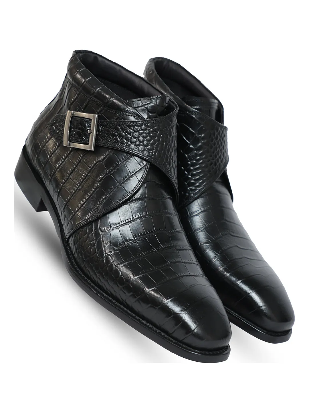 Davidoff Croco Boot Black