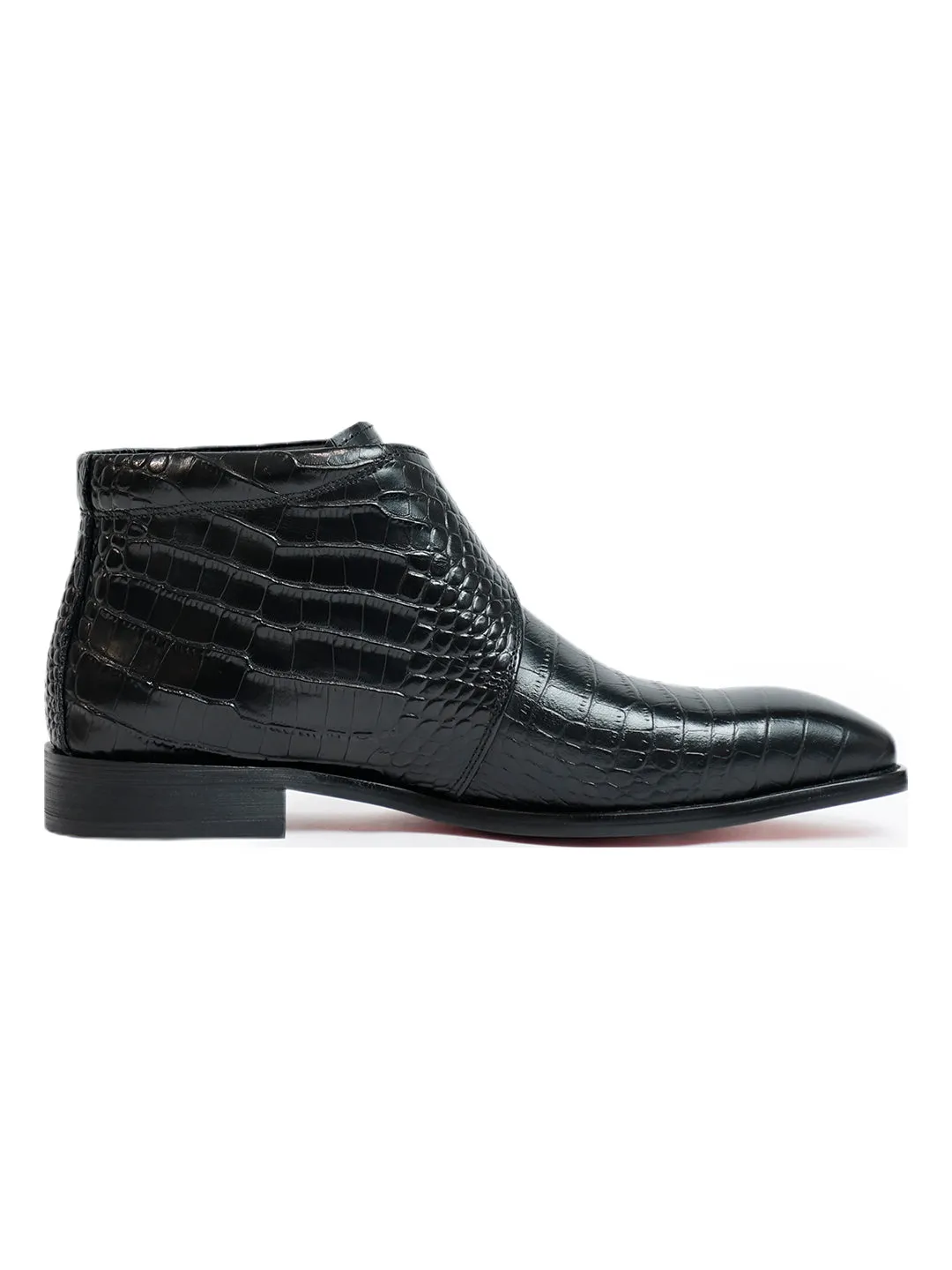 Davidoff Croco Boot Black