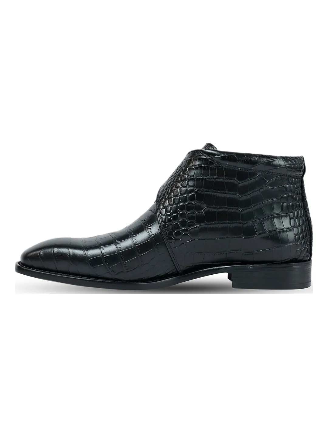 Davidoff Croco Boot Black