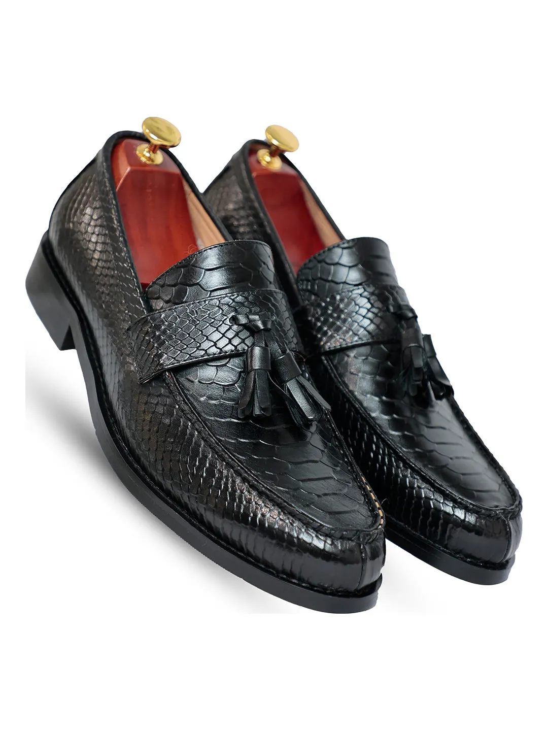 Dominator Tassel Black Slip Ons