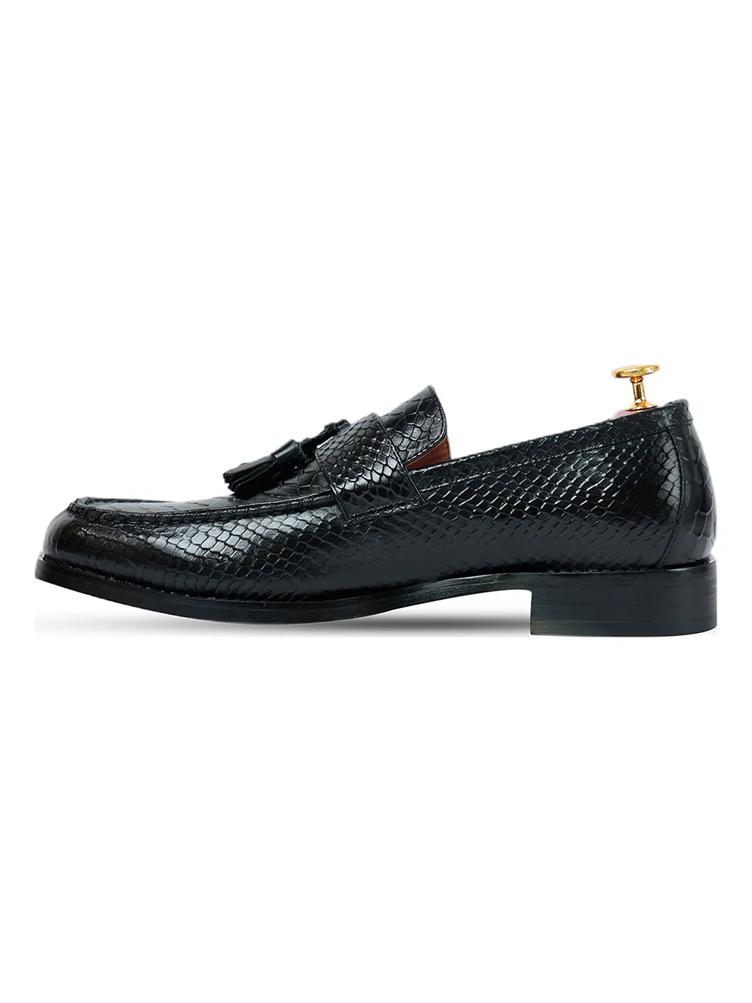 Dominator Tassel Black Slip Ons