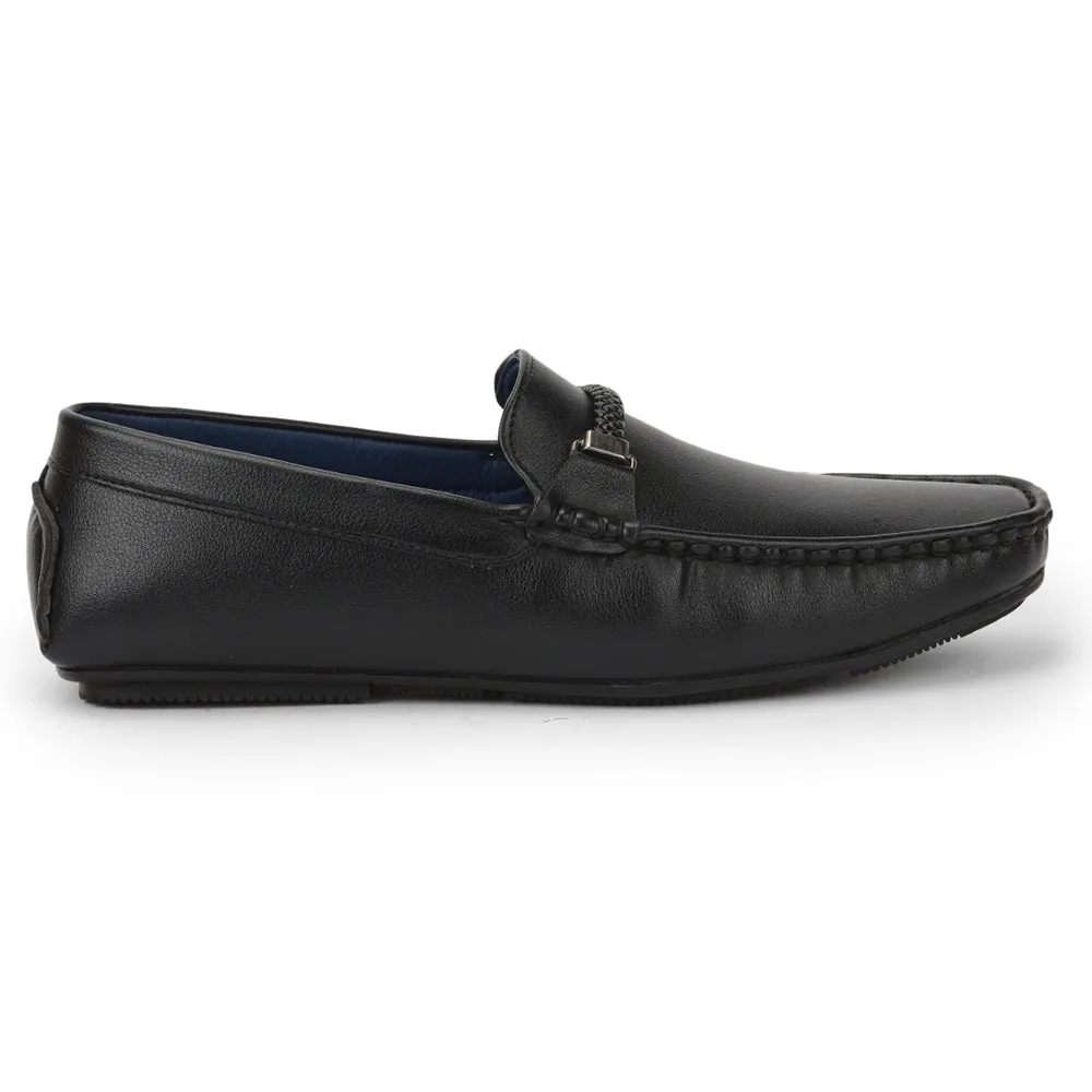 Fortune (Black) Bit Loafer Shoes For Men AVNE-66 By Liberty