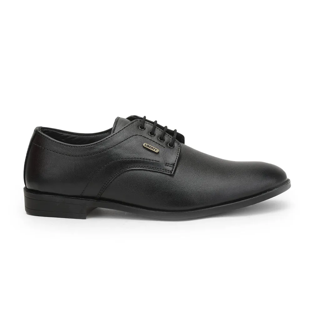 Fortune (Black) Formal Lace Up Derby Shoes For Men HOL-109 By Liberty