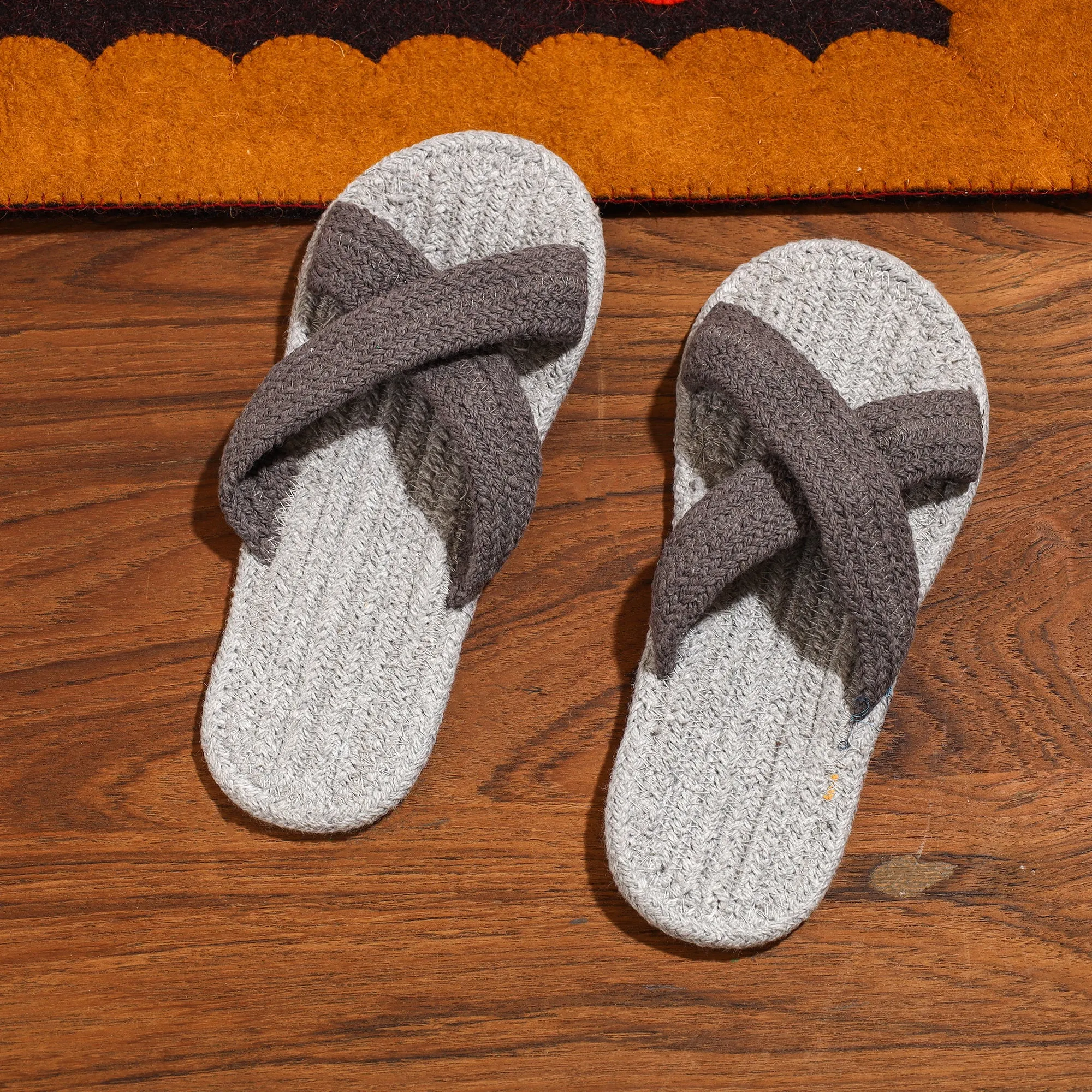 Hand Braided Cotton Stitched Home Slipper 36