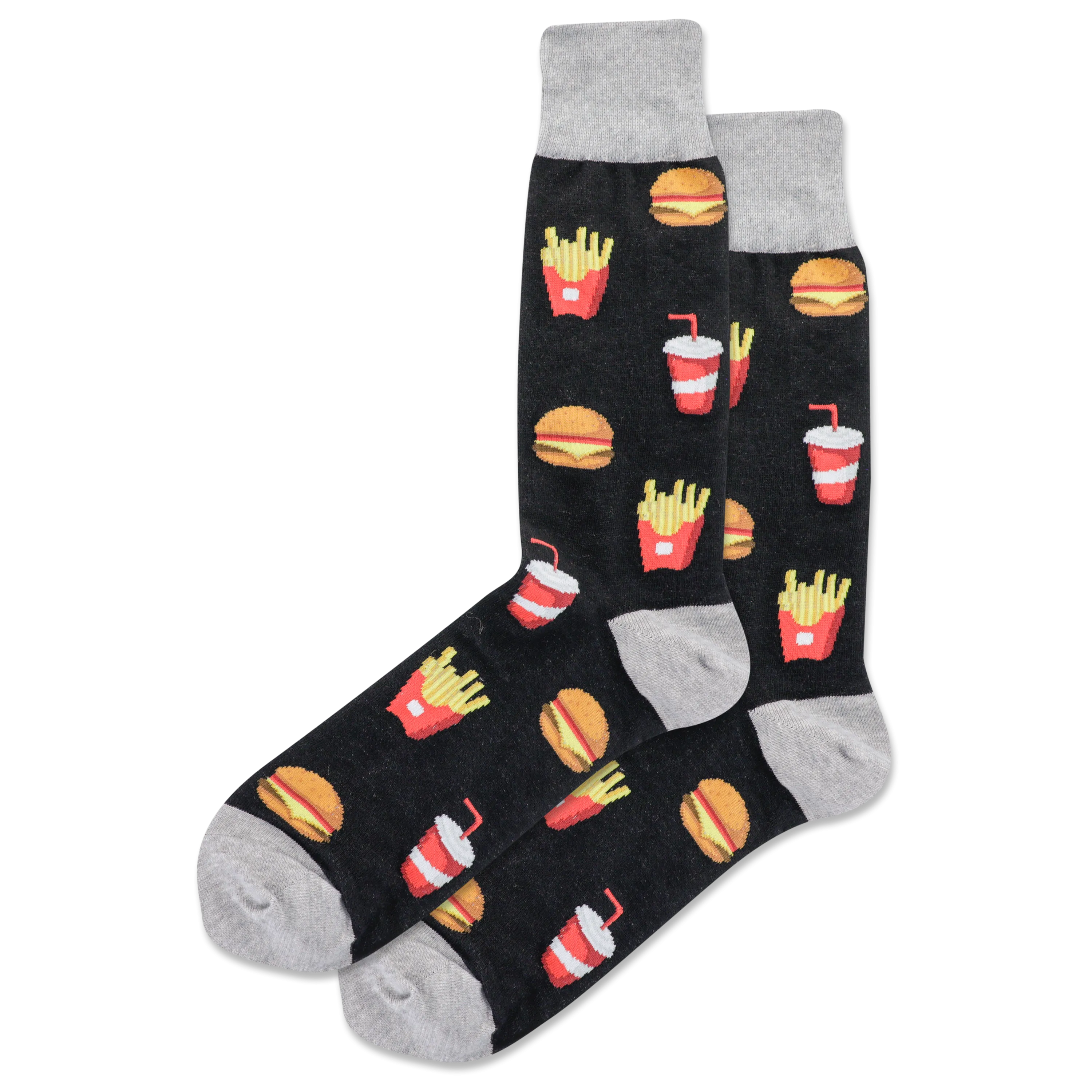 HOTSOX Men's Burger And Fries Crew Socks