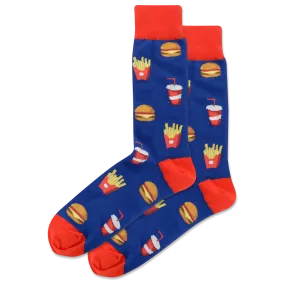 HOTSOX Men's Burger And Fries Crew Socks