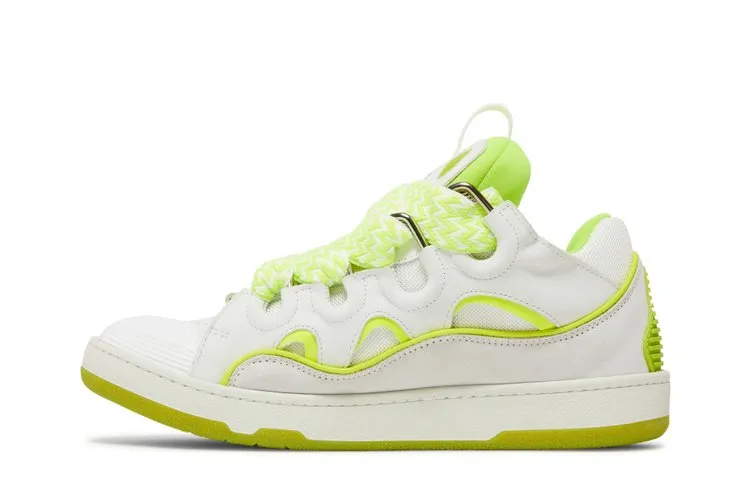 Lanvin Curb Sneakers 'White Fluo Yellow', white