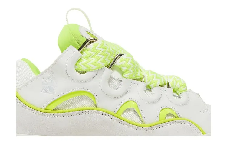 Lanvin Curb Sneakers 'White Fluo Yellow', white