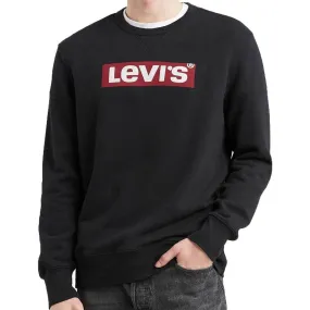 LEVI ́S Men Graphic Crew B Logo Ssnl Black Sweatshirts