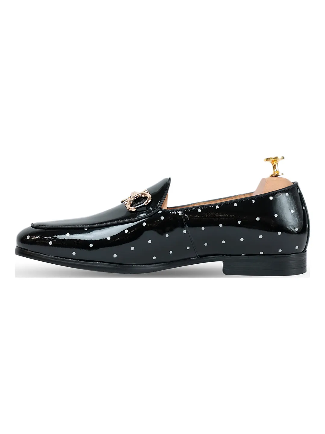 Mikey Patent Slip on Black