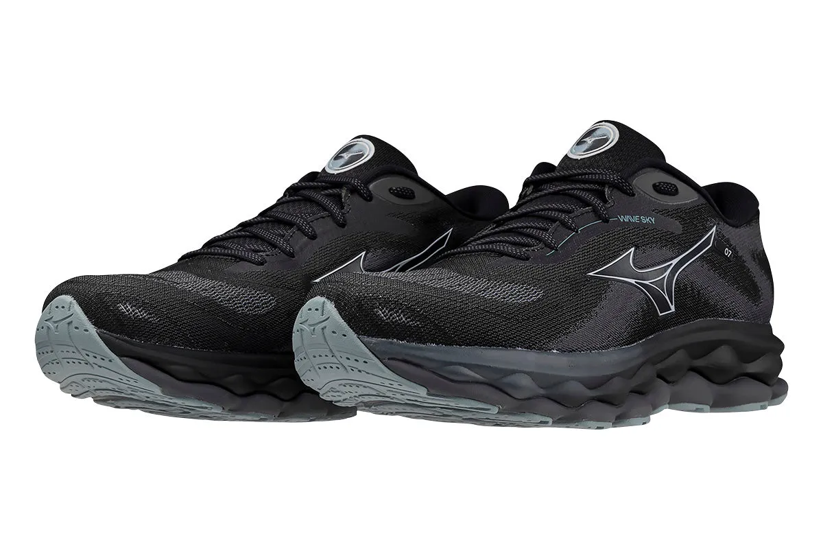 Mizuno Wave Sky 7 2E Black/Nickel/Ebony Mens