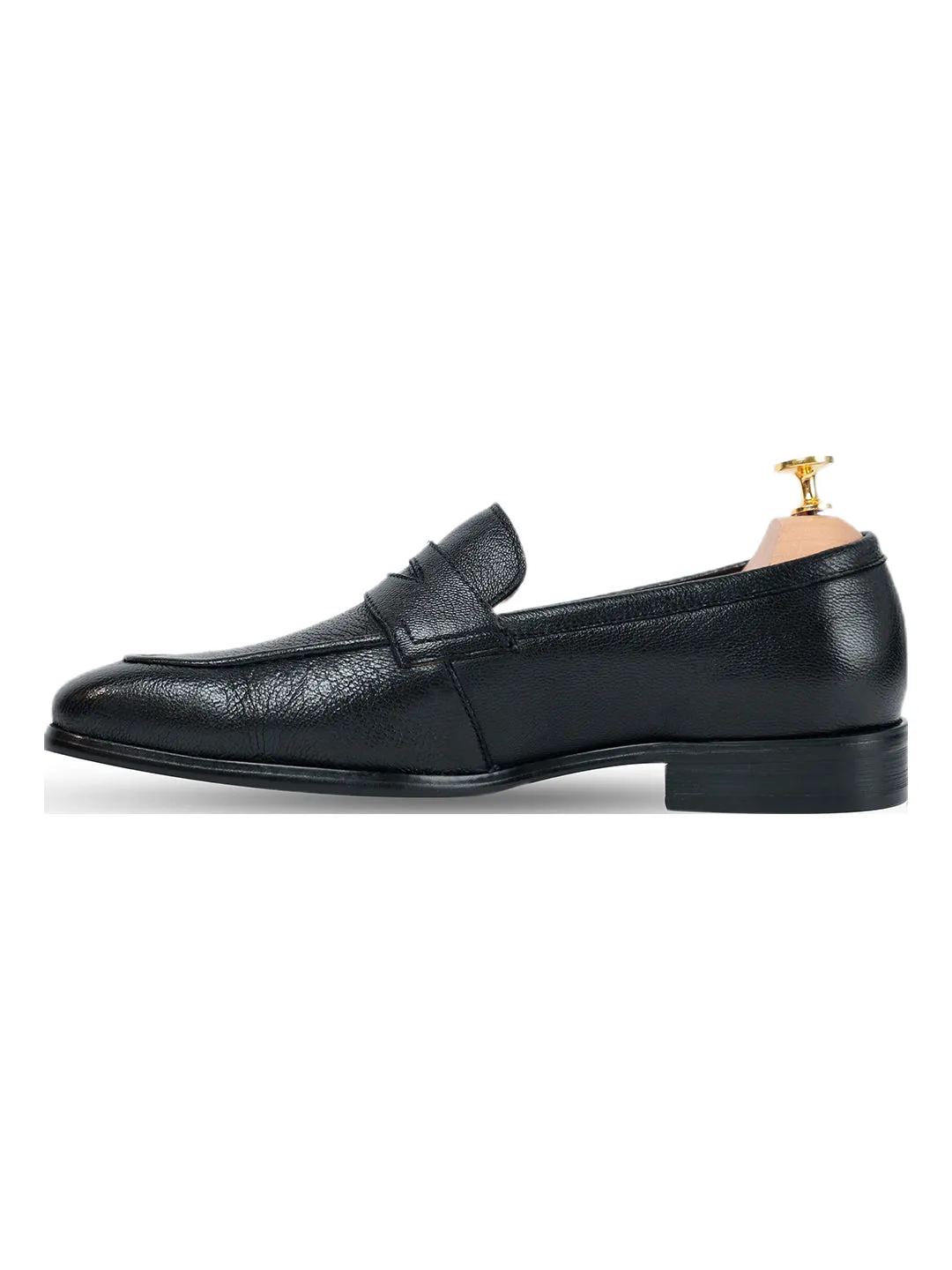 Ripper Grain Penny Loafer Black