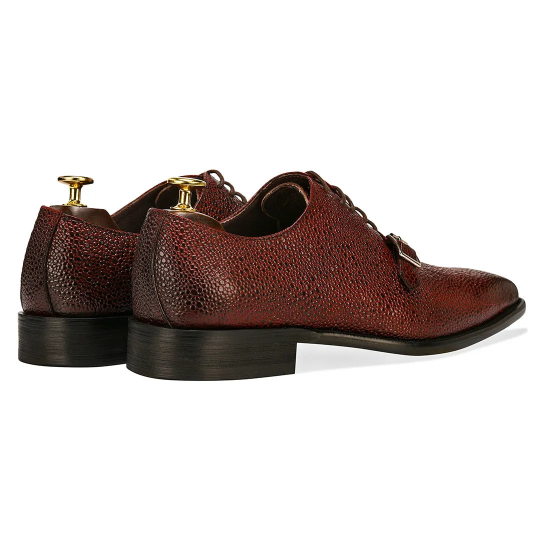 Stingray Leather Oxfords Wine