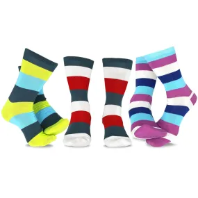 TeeHee Adults Casual Cotton Crew Striped 3-Pack (M2031)