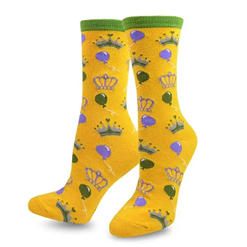 TeeHee Birthday Cotton Crew Socks for Women and Men 4-Pack (12003)