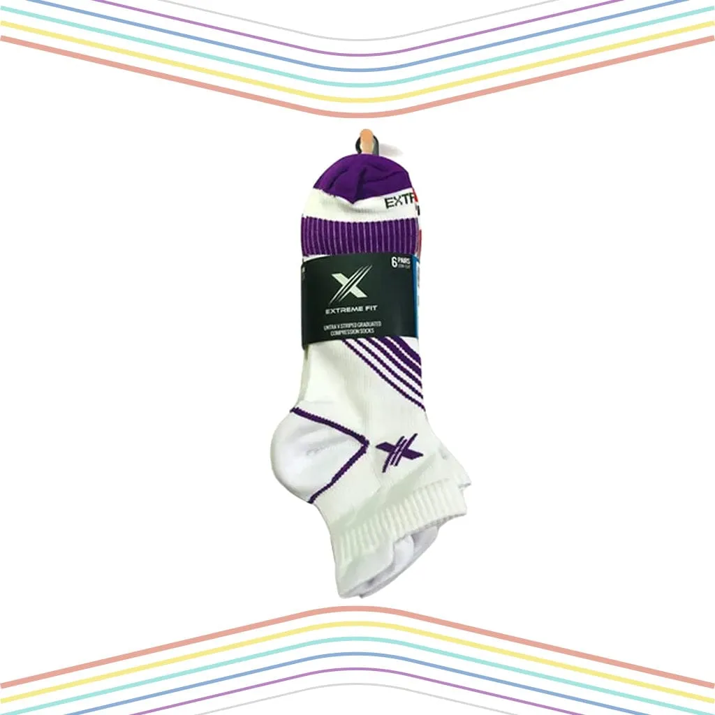 White Edition Ultra V-striped Compression Socks - Low-cut (6-Pairs)